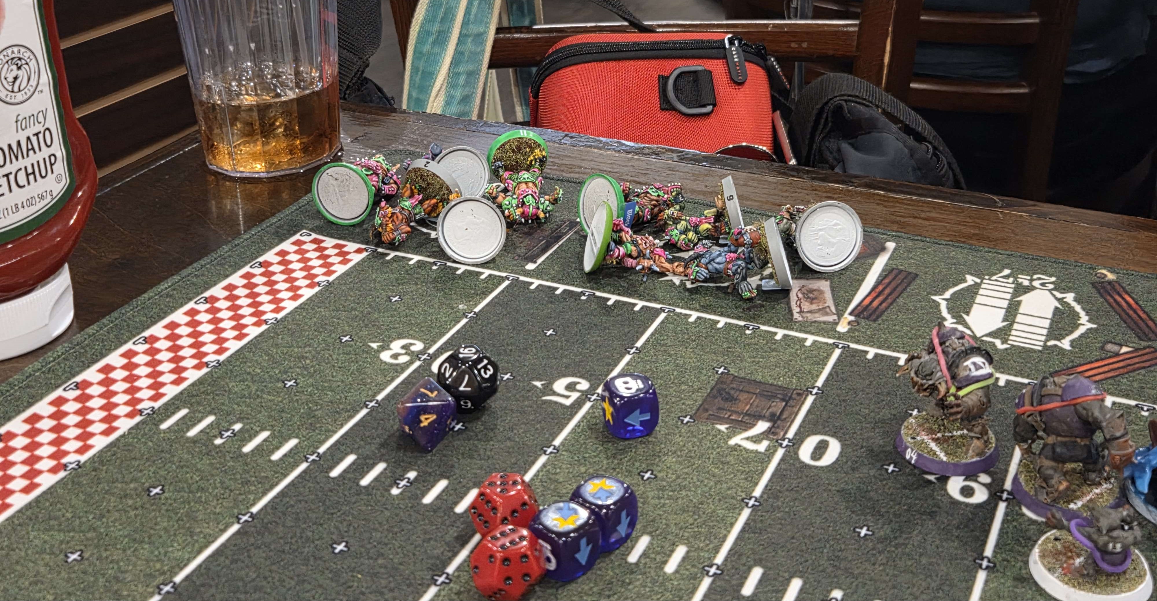 Picture of table in preparation for the game 1.
