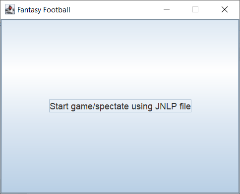 Screenshot window offering to click on jnlp file.